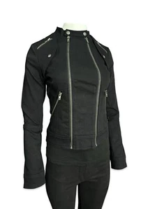 Giacca jeans Tripp NYC Autobahn nero punk metal gotico palco band rock biker - Foto 1 di 10