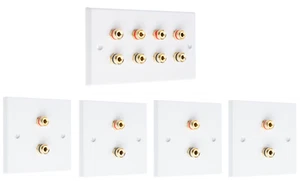 4.0 Wall Face Plate KIT 8 Terminal Binding Posts - Picture 1 of 31