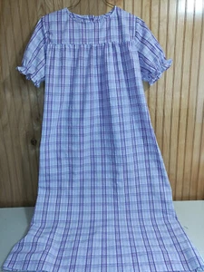 Handmade Summer Nightgown Girls/Womens Modest Long Purple  - Picture 1 of 10