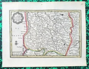 XVIII ème - La Lorraine Meridio - Rare & Belle Carte par Van Der Aa 23x18 - 1714 - Picture 1 of 2