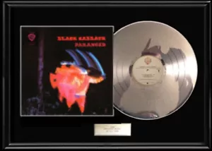 BLACK SABBATH PARANOID LP WHITE GOLD PLATINUM TONE RECORD NON RIAA AWARD - Imagen 1 de 1