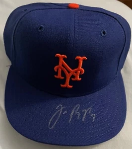 JOSE REYES New York Mets Autographed New Era Cap Size 7 PSA CERT - Picture 1 of 2