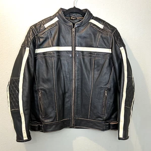 Xelement Advanced Motorcycle Gear Cafe Racer Lederjacke Gr. XL dunkelbraun - Bild 1 von 9