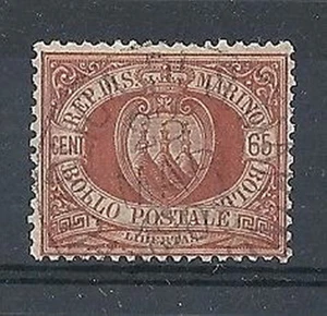1892-94 SAN MARINO USATO STEMMA 65 CENT - RR8662 - Picture 1 of 1