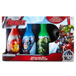 Marvel Avengers Juego de Bolos 6 Pines 1 Bola Regalo Juguete Juego Niños 2+ Nuevo - Imagen 1 de 12