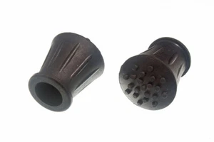New 2 X Walking Stick Crutch Frame Ferrules Black Rubber 5/8 Inch 15mm Id - Ones - Picture 1 of 1