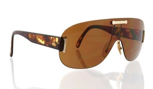 New Old Stock HUGO BOSS 5150 Brown Rimless Shield Aviator Sunglasses Austria - Picture 1 of 8