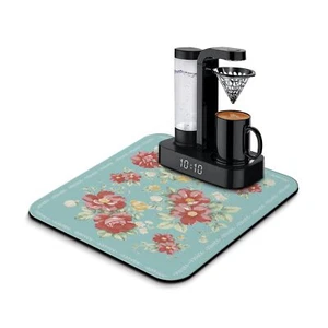 Coffee Bar Mat Rubber Dish Drying Mat For Kitchen Counter Coffee Mat for Home... - Picture 1 of 7