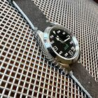 20Mm Dark Gray Vintage Suede Leather Watch Band Strap Gray Stitch