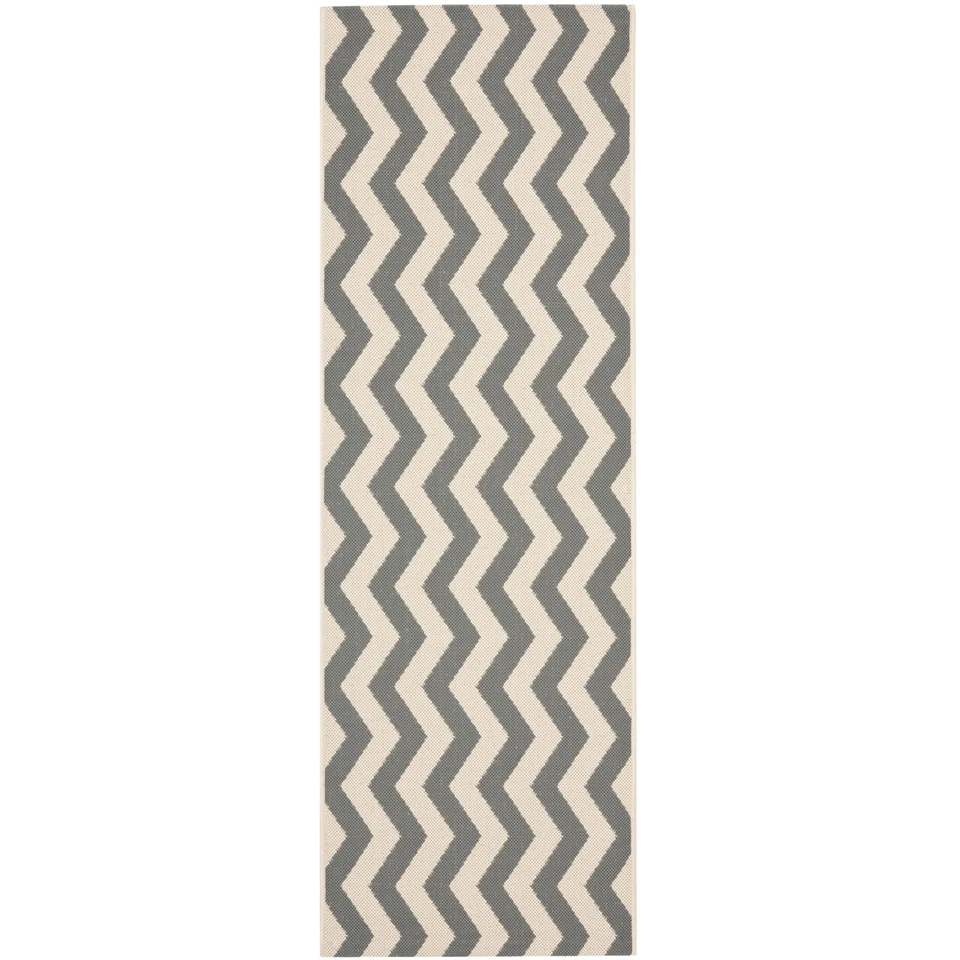 Safavieh Indoor/ Outdoor Grey / Beige  2' 3  x 8' Runner - Image 1 of 1