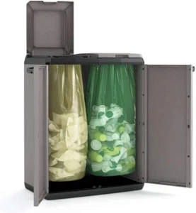 ARMADIO KETER SPLIT BASIC PATTUMIERA PER DIFFERENZIATA 2 ANTE CON COPERCHIO - Imagen 1 de 4