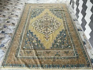 Tappeto Oushak turco vintage | lana taspinar antico anatolico annodata a mano... - Foto 1 di 16