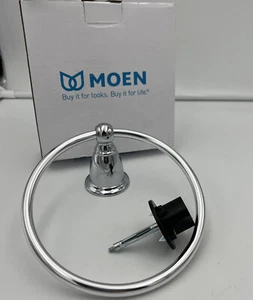 Moen Towel Ring Chrome Finish 6" YB2286ORB New In Box - Picture 1 of 4