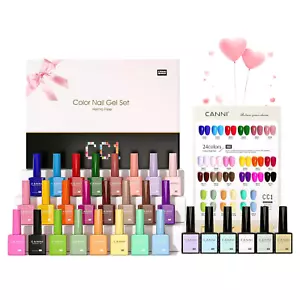 30 Pcs 9ML Hema-Free Gel Nail Polish Set - Black, Pink, Nude, Red, Blue, Green - Picture 1 of 12