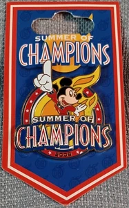 Official Disney Pin - 2008 Summer of Champions - Logo Mickey Mouse -New on card - Picture 1 of 1