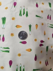 Jo-Ann Fabric bundle 7.16 yards Veggies Egg Plant onions peppers cloth lot - Picture 1 of 5