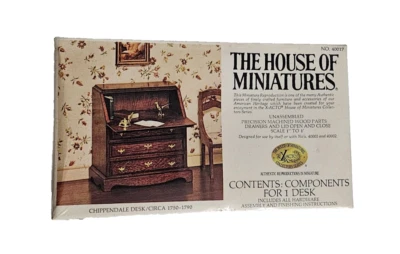 House Miniatures Chippendale Desk Circa 1750-90 Dollhouse #40017 Sealed NOS - Image 1 of 4