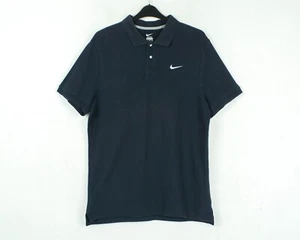 Nike Polo Hombre XL Camisa Manga Corta Camiseta Retro Ocasional Azul Marino Top - Imagen 1 de 10