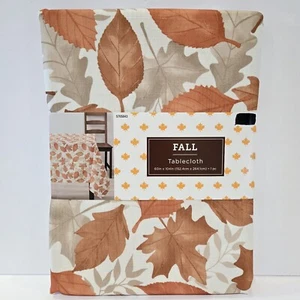 Fall Thanksgiving Large Tablecloth Cloth Leaves Autumn 60" x 104" New! - Picture 1 of 2