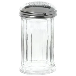 HUBERT® Cheese Shaker with Fine Perforated Stainless Steel Top 12 Ounce Glass - Picture 1 of 3
