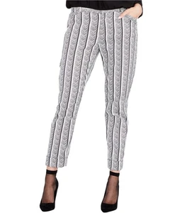 Rachel Roy Womens Printed Casual Trouser Pants, Black, 2 - Picture 1 of 1