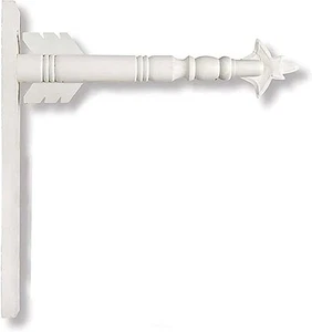 K&K Interiors Arrow Replacement Decorative Hanging Sign, 18&Quoth x White - Picture 1 of 3