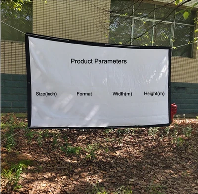 300 inch 16:9 4:3 Manual Projection Screen Outdoor Projector Theater Matte White - Image 1 of 4