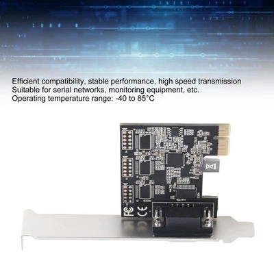 PCI E To RS232 Serial Adapter Card High Speed Transmission PCI E Serial Hos OU - Image 1 of 4