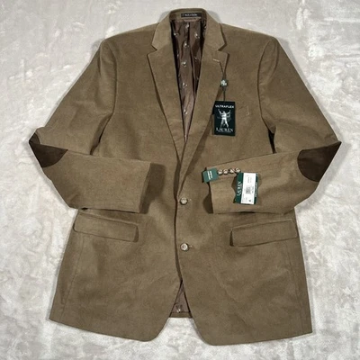 NWT Ralph Lauren Stretch Corduroy Blazer Mens 46XL Brown Ultraflex Elbow Patch - Image 1 of 4