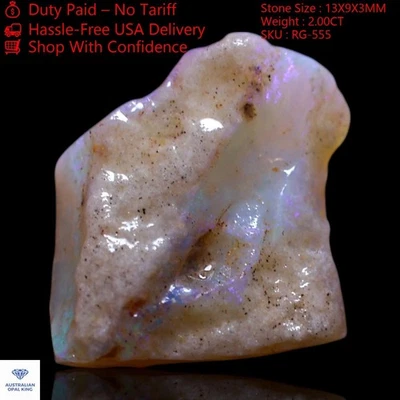 2,00 quilates de ópalo de fuego natural astrología áspera collar de piedras... - Imagen 1 de 4