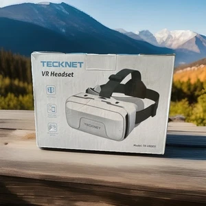 WHITE TECKNET VR Headset for Phone, Virtual Reality Headsets with HD 110°FOV - Picture 1 of 12