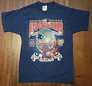 New England Patriots 90s Pro Player Vintage AFC Conference Single Stitch USA '97 - Picture 1 of 9
