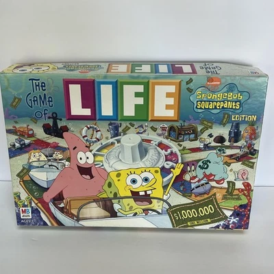 The Game of Life SpongeBob SquarePants Edition Board Game Nickelodeon Complete - Image 1 of 4