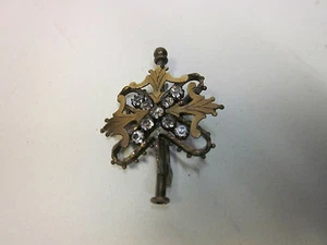 Pin de copo de nieve Art Deco único vintage con piedras - Imagen 1 de 4