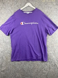 Camicia Champion Vintage Adulto 2xl Ricamata Viola Girocollo Manica Corta.. - Foto 1 di 11