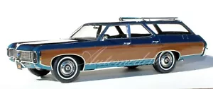 Automodello 1969 Chevrolet Kingswood Estate Station Wagon 1:24 Blue COA LE - Picture 1 of 7