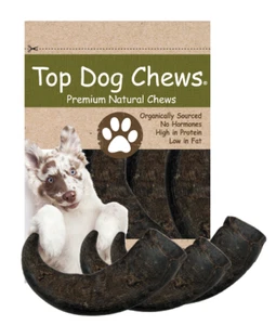 Top Dog Chews 3 Pack Natural Water Buffalo Horns Edible Treats - Picture 1 of 5