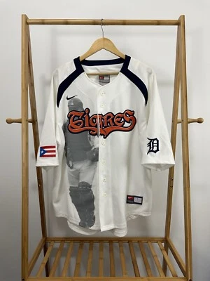 Camiseta de beisebol vintage Detroit Tigers Ivan Rodriguez MLB Catcher Team Nike tamanho P - Imagem 1 de 4