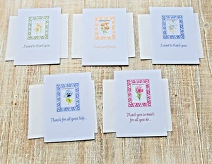 Lote de 5 tarjetas de notas de agradecimiento ilustradas florales Liz Schreiner 4x5,5 - Imagen 1 de 13