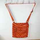 Coach Zebra Print Nylon File Crossbody Shoulder Bag Hot Orange