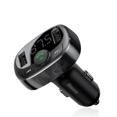 Baseus Bluetooth FM Transmitter Auto MP3 Player USB KFZ SD Freisprechanlage