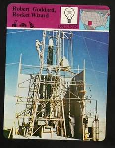 Tarjeta Panariz 1979 Robert Goddard Rocket Wizard Story Of America - Imagen 1 de 1