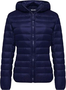 Wantdo Women's Hooded Packable Ultra Light Weight Short Down Jacket - Picture 1 of 22