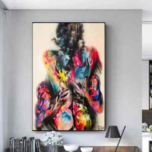 Graffiti astratti sexy dame amanti stampe arte da parete quadro tela murale - Foto 1 di 3