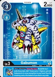 Gabumon - Uncommon - EX1-011 U Digimon TCG Card - Blue - Picture 1 of 1
