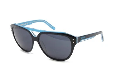 Just Cavalli Sunglasses Unisex Square JC505S 05A Black/Baby Blue NEW! - Image 1 of 3
