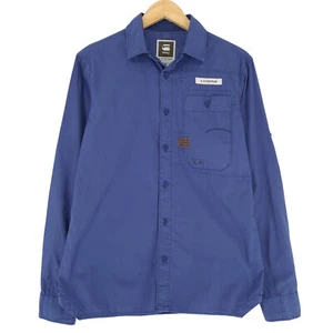 Camisa G-Star Para Hombre Azul Field Poplin De Algodón Qx4 Talla M - Imagen 1 de 9