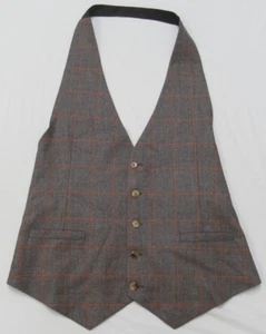 Burberry London England Virgin Wool Plaid Check Suit Vest Mens 50 Italy Wool - Picture 1 of 7