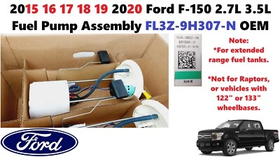 2015 16 17 18 19 2020 Ford F150 2.7L 3.5L Fuel Pump Assembly FL3Z-9H307-N - Image 1 of 4