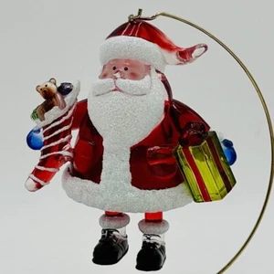 Acryl Weihnachtsmann mit baumelnden Beinen 4" - verpackt - Bild 1 von 10